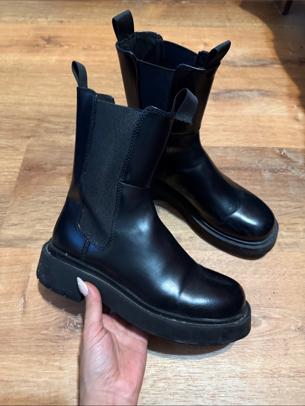 Chunky Black Chelsea Boots